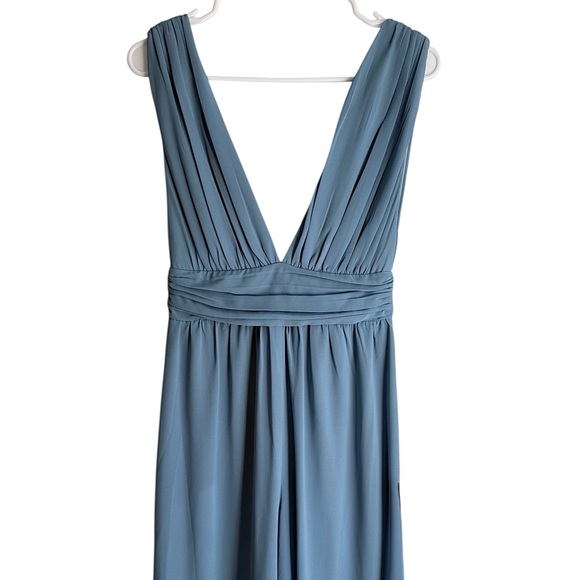 Lulus Divine Muse Slate Blue Wide Leg Jumpsuit Size XS NWT - Picture 6 of 16
